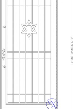 DOOR-Single-8129-NSD-NonSec-Star-of-David-Var
