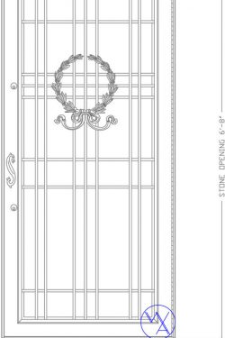 DOOR-Single-8129-W105-Wreath-Var